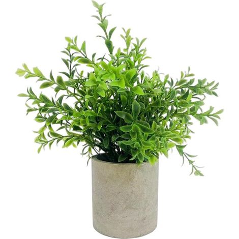 Plantas artificiales de interior，Mini plantas artificiales para decoración del hogar，Eucalipto artificial para uso en interiores en dormitorios (1/5)