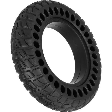 Pneu plein tout-terrain 102,5 à larges trous, pneu universel 10 pouces pour trottinette électrique tout-terrain, antidérapant, anti-éclatement et absorbant les chocs