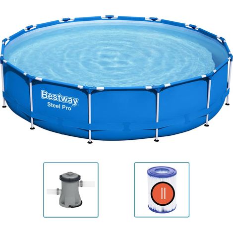 Maison Exclusive - Steel Pro Telaio Piscina 396x84 cm (1/5)