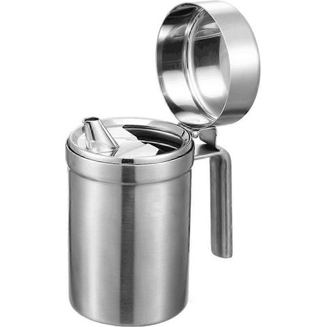 550ML acier inoxydable olive huile distributeur bouteille pour cuisine bbq leakproof avec wide mouth et lid (1/5)
