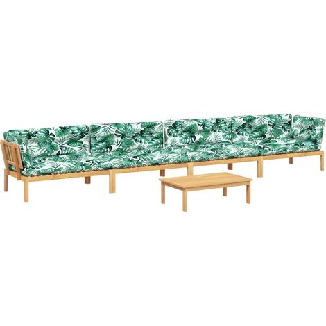 Maison Exclusive - 5-tlg. Garten-Sofagarnitur aus Paletten mit Ki (1/5)