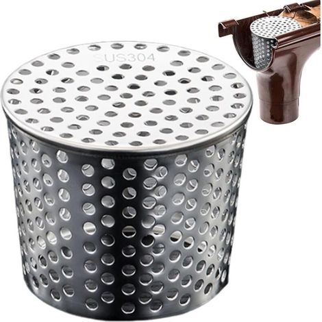 Protection De Gouttière, Protections De Gouttières en Métal, Crapaudine De Gouttière Filtre Gouttiere en Acier Inoxydable, Filtre Gouttière À Mailles, Métal Crapaudines Gardes Couvertures pour Tuyaux (1/5)