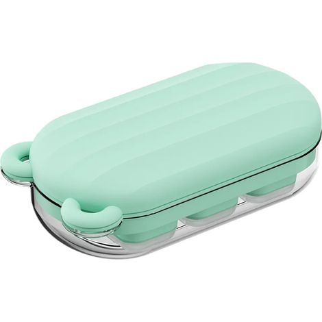 Bac à glaçons avec couvercle hermétique, grande capacité, en silicone avec démoulage facile, fond souple, compatible congélateur, idéal pour la cuisine. (1/5)