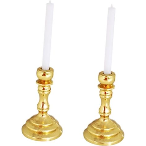 Accessoires pour Maison Denfants Lot De 2 Bougeoirs Miniatures Détails Réalistes (1/4)