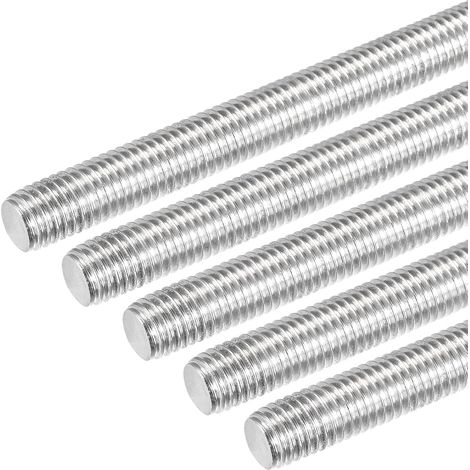 5 Paquet M12 x 200mm Entièrement Fileté Tige 304 Inox Acier Droite Main Filetages Tige Barre Goujons Colliers et Boulons en U (1/5)