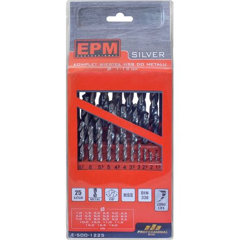 HSS-Metallbohrer-Set 1-13 mm 25-teilig - E-500-1225