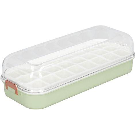 Eiswürfelform mit 24 Fächern, leicht zu lösende Form aus lebensmittelechtem Silikon, gefriergeeignet, grün (1/5)