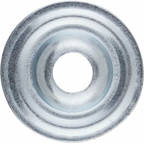 Rosace plate pour colliers - Zingué 25 mm (1/2)