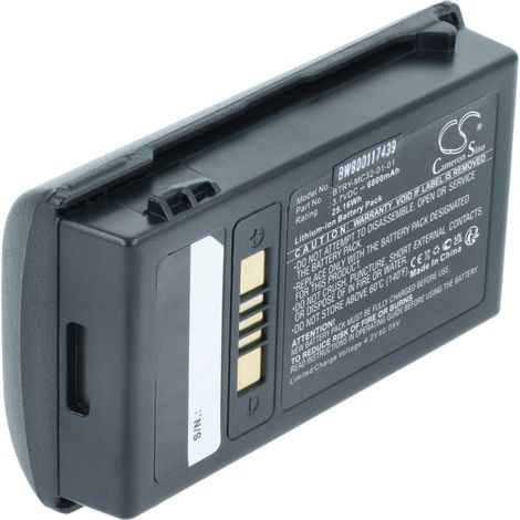 vhbw 1x batteria sostituisce Motorola BTRY-MC32-01-01 per lettore di codici a barre, POS (6800mAh, 3,7V, Li-Ion)