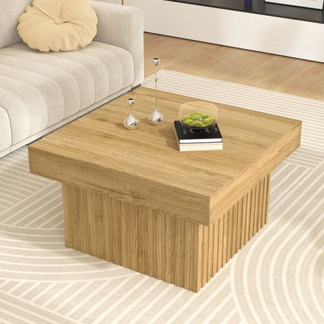 tavolo soggiorno 79x79 cm multiuso moderno naturale OKMYHOME (1/5)