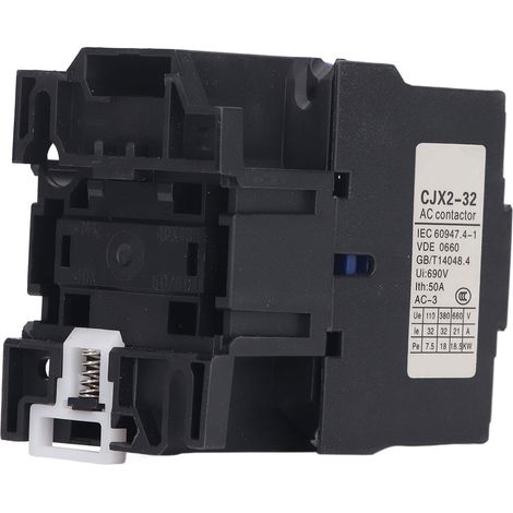 Contacteur électrique 32 A triphasé à contacts argentés, normalement ouvert, pour montage sur rail DIN, 110 V (1/5)