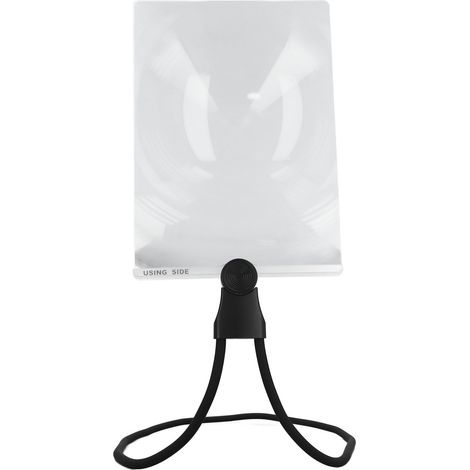 Loupe de cou à grossissement 3X, loupe de bureau portable à suspendre, loupe à col de cygne haute définition pour réparations et travaux manuels, noire (1/5)