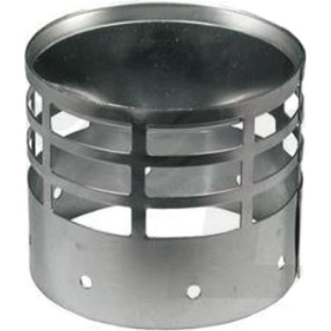 CAPPELLOTTO CAPPELLO GRIGLIA FINALE TUBO STUFA A PELLET INOX D.8