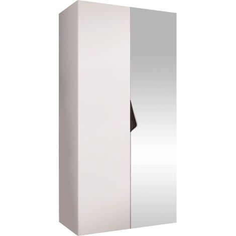 Armoire Hartford 623, Blanc, 202x100x52cm, Portes d'armoire: Avec des charnières, Nombre d'étagères: 0 (1/5)