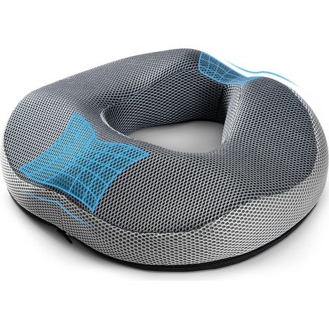 Cojín de espuma viscoelástica para silla de oficina, de diseño ergonómico, con asiento extraíble, apto para sillas de ruedas y asientos de coche. (1/2)