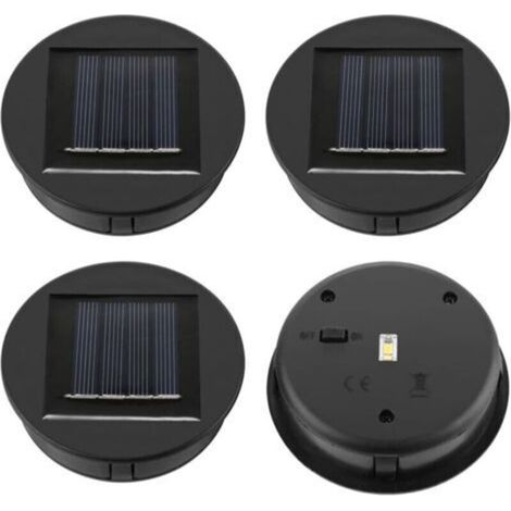 Lot de 4 lampes solaires de rechange - Panneau solaire - Lanterne de couvercle - Lampes solaires de rechange (1/4)