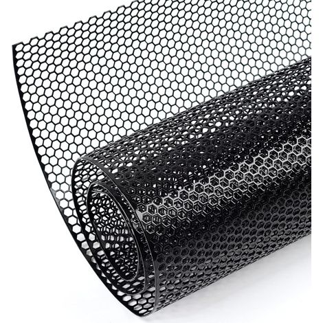 120×40cm Noir grille de course, Taille du trou de Nid d'abeille 6×1mm, grille en aluminium, universels grille de radiateur de voiture (1/5)