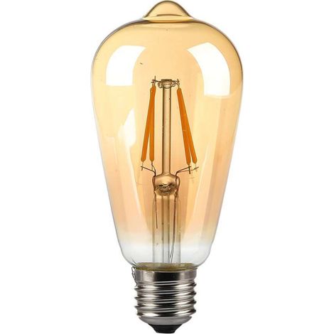 Bombilla LED V-TAC E27 8W ST64 Filamento Ámbar Blanco Cálido (1/5)