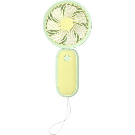 Mini hanging cord fan, small portable and quiet electric fan, USB rechargeable (yellow) - AquaForge (1/4)