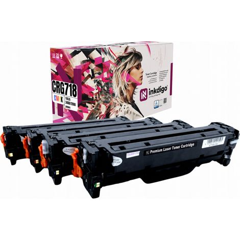 Inkdigo Toner CRG718 kompatibel mit Canon i-Sensys LBP-7200 MF724Cdw MF8350 TÜV-zertifiziert (1/5)