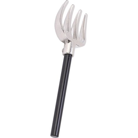 Fourche avant en métal pour voiture radiocommandée 1/10 - Outil de décoration simulant une fourche - Noir et argent (1/5)