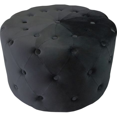 AURA - pouf rotondo in velluto (1/3)