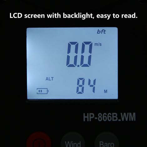 L'anémomètre HoldPeak hp-866b-wm agréé a été livré sans piles et est introuvable sur le site web allemand. (1/5)