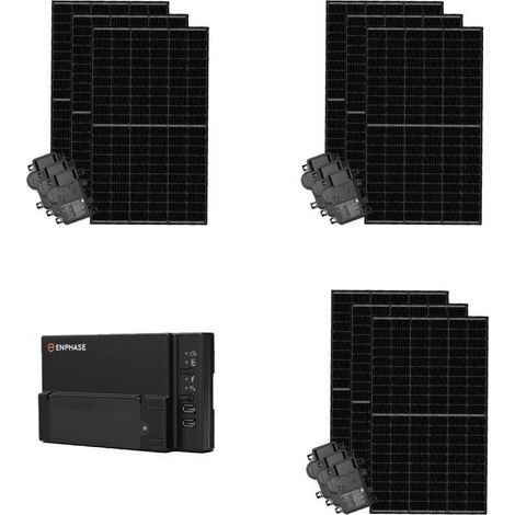 Thomson – Kit solaire autonome 9 modules 3,375 kW – Panneaux FULL BLACK – Micro-onduleurs Enphase – Installation et démarches incluses (1/5)