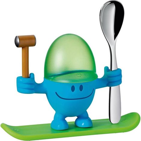 WMF Portauovo McEgg Bimbo con Cucchiaio Acciaio Inox, Plastica, Blu (1/4)