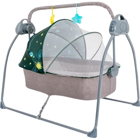 Berceau pour bébé, design électrique pliable, fonctionnalité de télécommande (1/2)