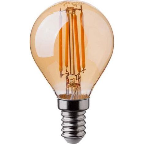 Bombilla LED V-TAC E14 4W P45 Filamento Ámbar Blanco Cálido (1/5)