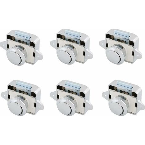 Verrouillage par poussée, verrouillage de meubles, verrouillage à bouton-poussoir, verrouillage à bouton-poussoir avec poignée en alliage de zinc pour camping-car, bateau, yacht, campi (1/5)