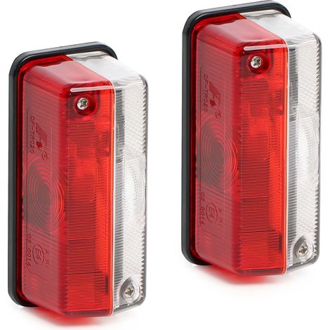 Wiltec 2x Positionsleuchte, Umrissleuchte für Anhänger 2er Set, Begrenzungsleuchte mit Halterung, Anhängerbleuchtung mit E-Prüfzeichen (1/5)