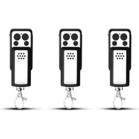 3 Télécommandes pour Motorisation de Portail – Compatible Avidsen 114253, 104257, 104250 – Design Compact à Glissière, 4 Canaux, Signal Stable, Clonage Facile (1/4)