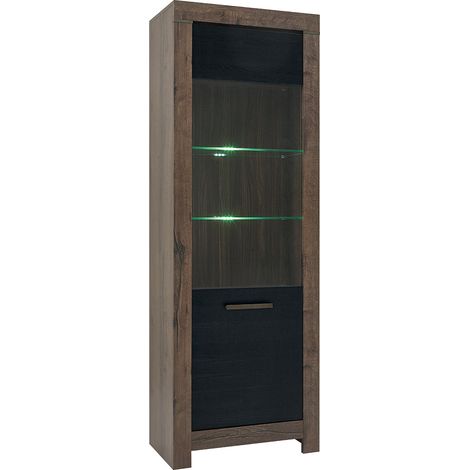 Vitrine 2 portes Adam Bois et Noir (1/5)