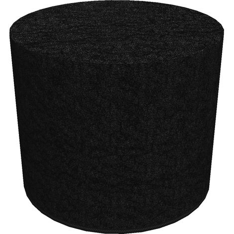 Dekorativer Pouf, Bertoni, Noir-Muster – runder Pouf für Wohnzimmer und Flur, 40 cm Durchmesser, elegant, mit Reißverschluss, waschbar (1/5)