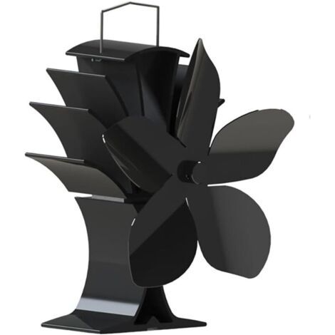 Ventilateur de poêle à bois à 5 pales, alimenté par la chaleur. Ultra silencieux, il assure une circulation d'air optimale pour votre cheminée, maintient la chaleur ambiante (1/5)