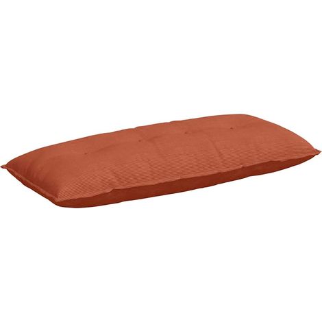 Back Pillow Red Orange 120 x 50 cm Corduroy Fabric vidaXL