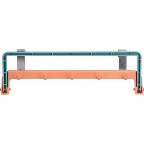Handtuchhalter für Schrank, 6-teilig, bohrfreie Hakenbefestigung, orange, für Badezimmer, Balkon und Küche (1/5)