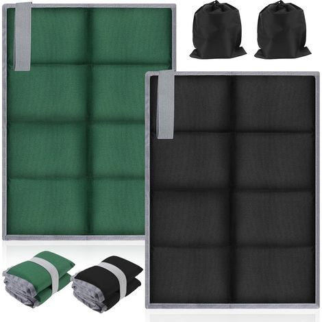 2 Tapis de Siège Camping Étanche Pliable, Coussin de Siège Thermique, Tapis Siège Extérieur avec 2 Sacs de Rangement, Outdoor pour Aire Extérieure Randonnée Pique Niques Camping (39cm29.5cm) (1/5)