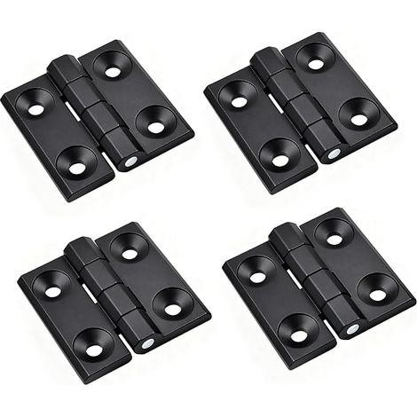 4 piezas de bisagras planas plegables con orificios, bisagras exteriores de acero inoxidable, bisagras de puerta de alta resistencia, para puertas fijas, puertas de entrada, puertas de dormitorio, pue (1/5)