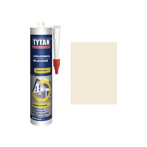 SILICONE ACETICO UNIVERSALE TYTAN - AVORIO RAL 1013 ML 280- 3 pezzi