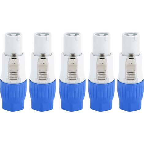 5pcs Connecteur Audio XLR 3 Broches Professionnel Adaptateur Imperméable Fiche (1/5)