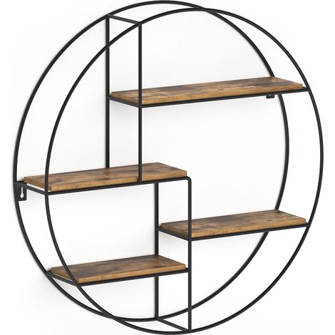 Libreria da parete Fyrk, Legno antico, 55 x 55 cm Rotondo, Vicco (1/5)