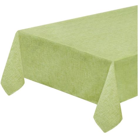 Tovaglia Cotone Cucina 100% Made In Italy Morbida Copritavolo Tinta Unita Pastello Verde - 135x180 cm