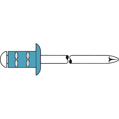 Rivet POP PolyGrip® tige de rivet D. x l 4 x 10 mm acier inoxydable 500 pièce GE (Par 500) (1/2)