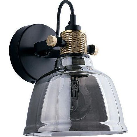 Nowodvorski Amalfi applique parete nero ottone vetro E27 (1/4)