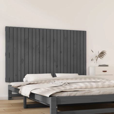 Tête de lit murale,Panneau de lit,Décoration murale Gris 147x3x90 cm Bois massif de pin XZZ77092 (1/5)