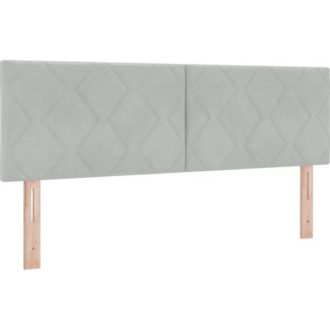 Maison Exclusive - Cabecero LED Gris Claro 144 cm Terciopelo