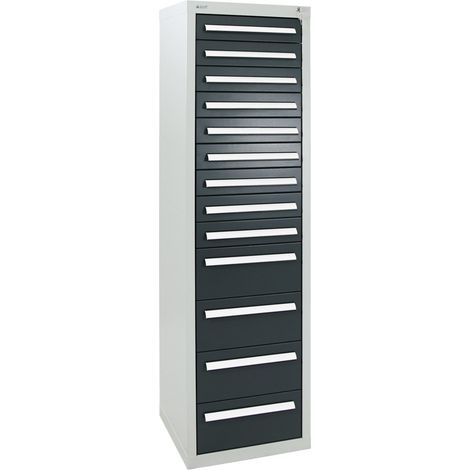 Stumpf Schubladenschrank Serie T-100/35-1, RAL 7035/7016, 13 Schubladen (1/3)